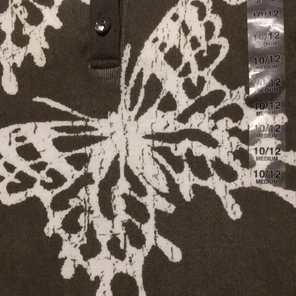NWTs Arizona Seaweed butterfly print top Sz 10/12 - Picture 3 of 8